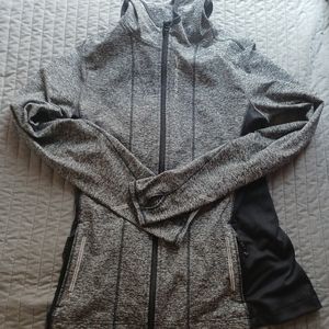 Brooks grey zippered long sleeve athletic hoodie